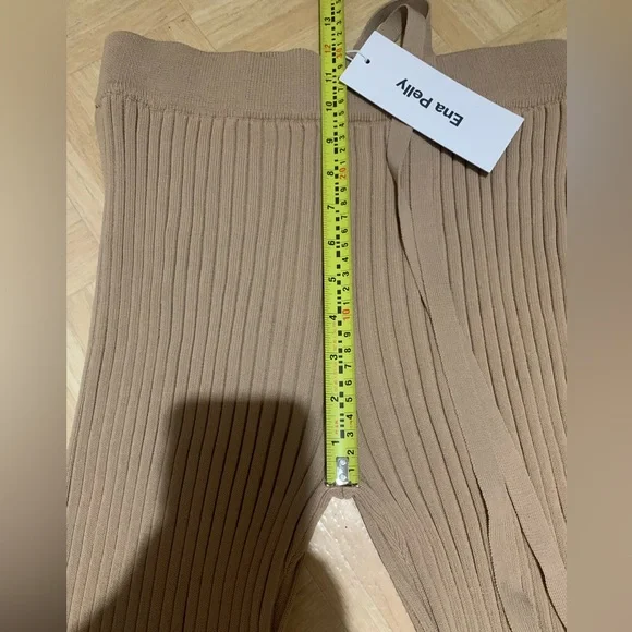 ⭐️NEW⭐️ENA PELLY -Macy Knit Pant In Beige -Size Medium •Retails $308USD - Picture 7 of 13